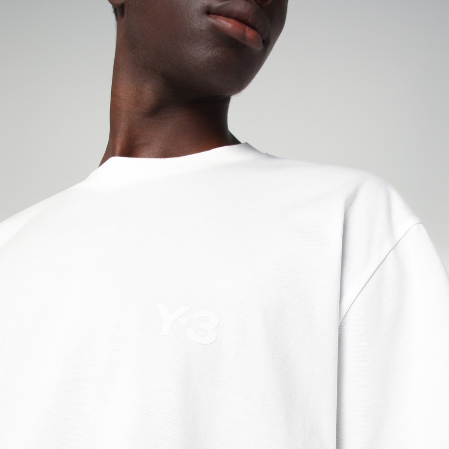 Tシャツ・カットソー Adidas Y-3 White Cotton T-Shirt With Logo adidas Y-3 - Cotton crew-neck T-shirt White - The Corner
