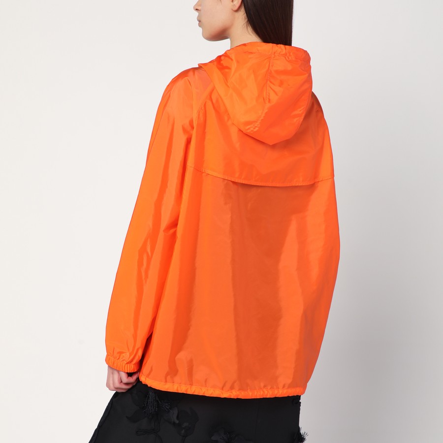 Prada Orange raincoat in lightweight Re-Nylon | TheDoubleF