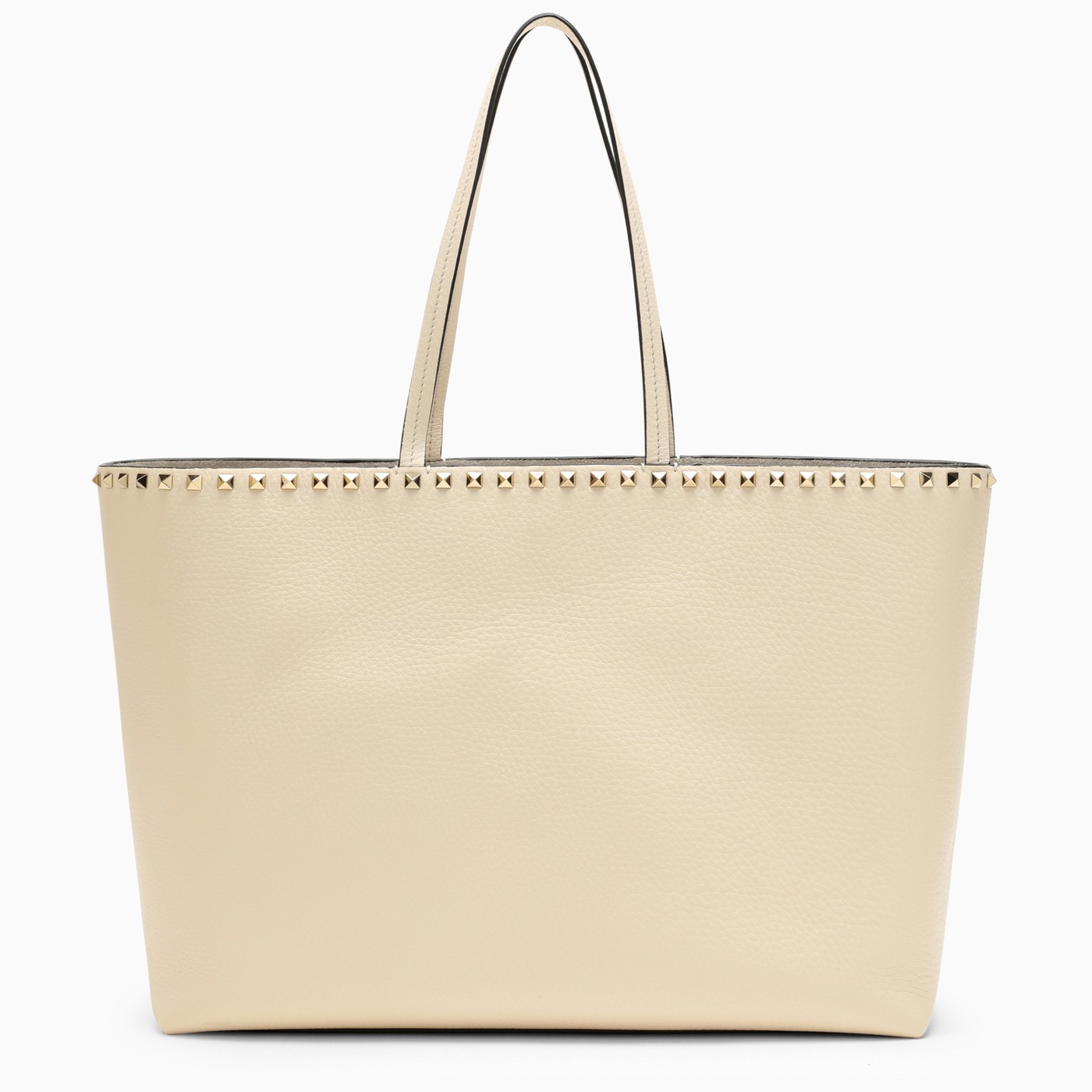 Valentino Garavani Light ivory studded tote bag TheDoubleF