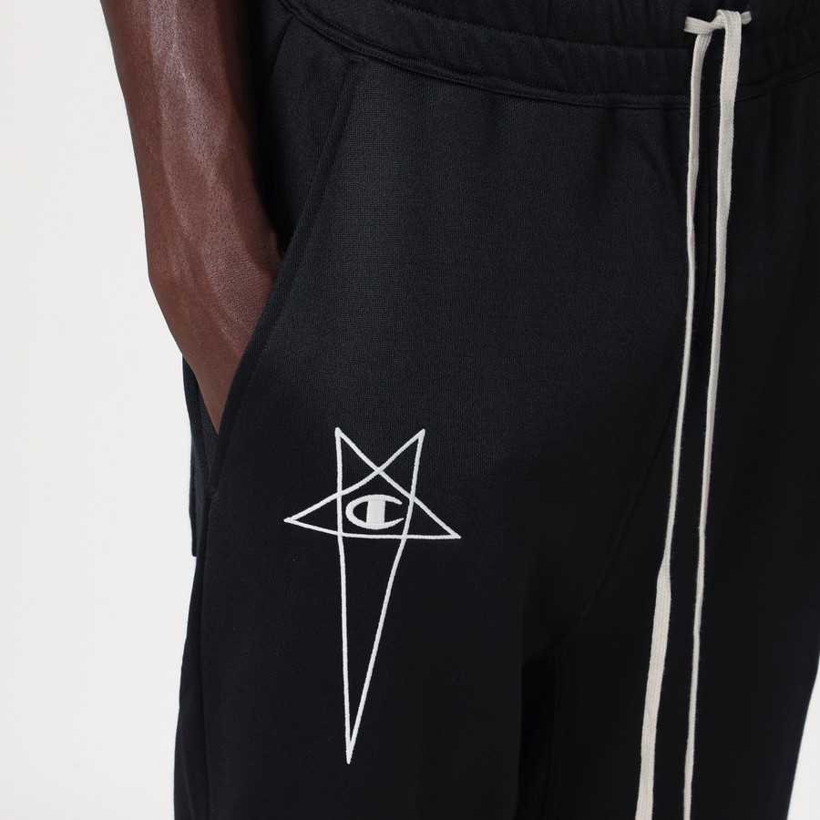 Champion x Rick Owens Black Prisoner Drawstring joggers