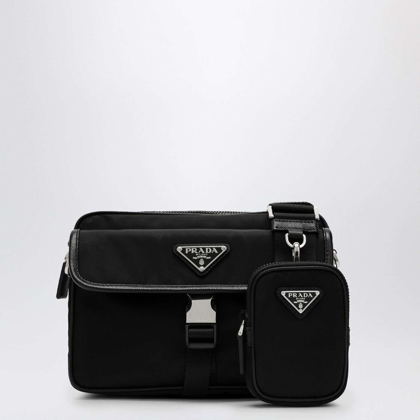 Prada Black Re-Nylon cross-body bag | TheDoubleF