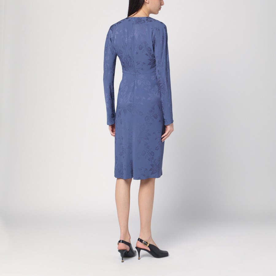 ワンピース Etro Dresses Blue Etro Chio Ruffled Floral-Print Silk-Chiffon Dress - Runway