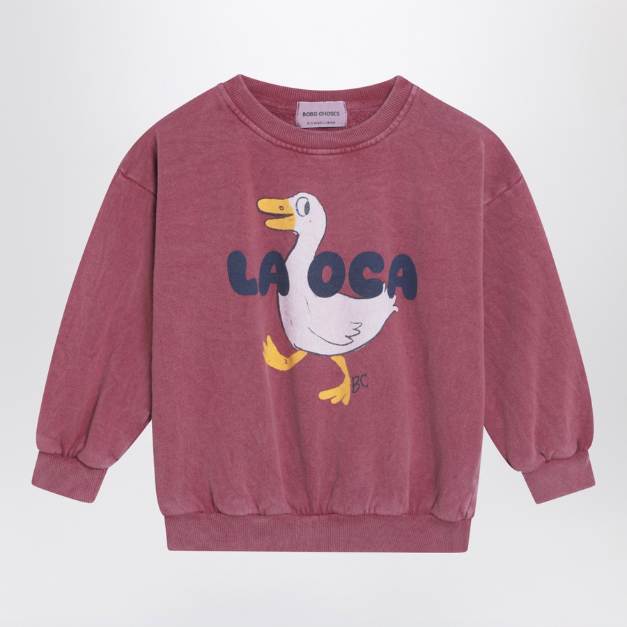 Bobo Choses Felpa La Oca bordeaux effetto vintage TheDoubleF