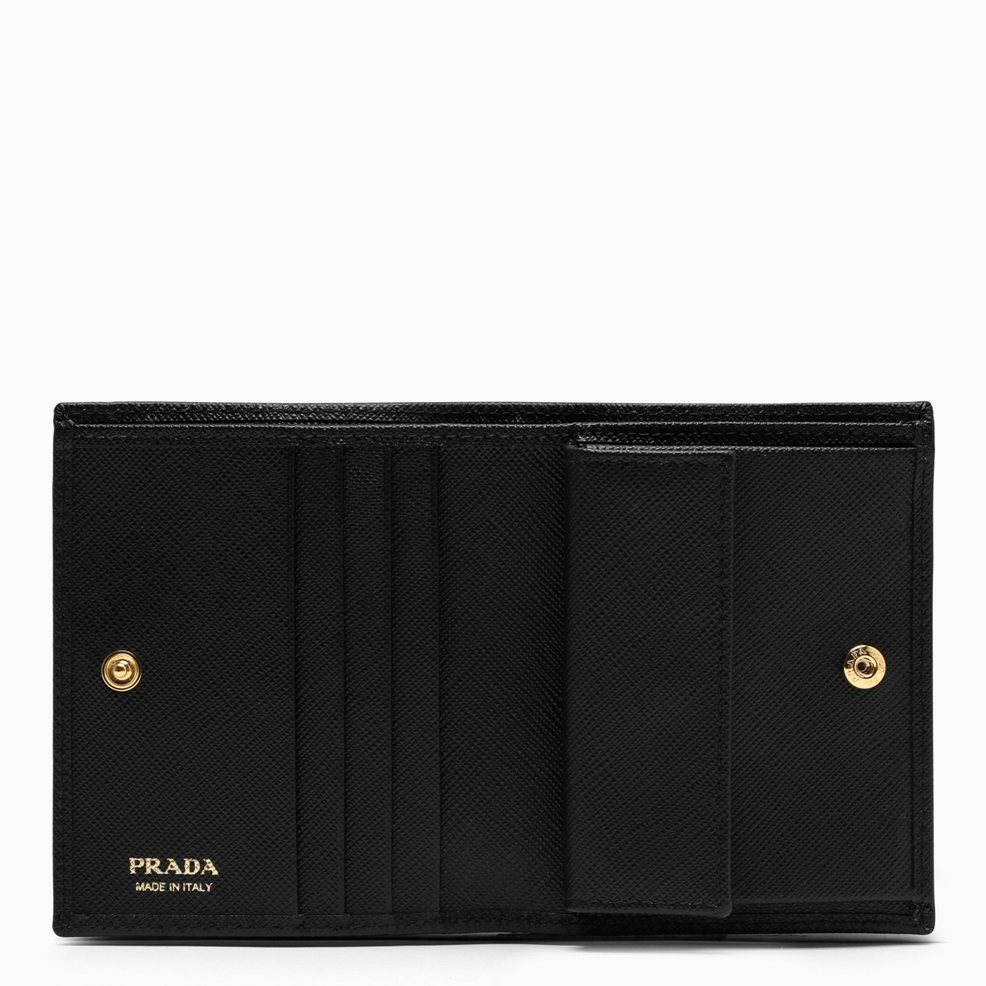 Prada Black Saffiano leather small wallet TheDoubleF