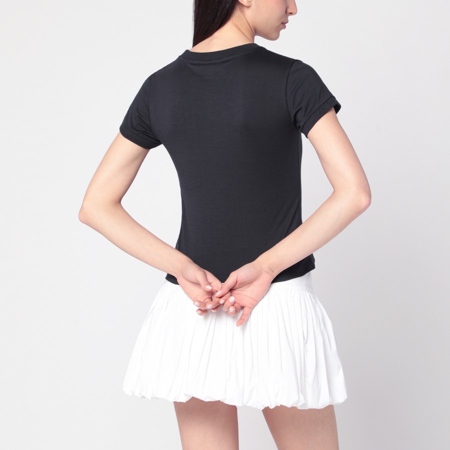 GANNI Washed black T-shirt with poodle print | TheDoubleF