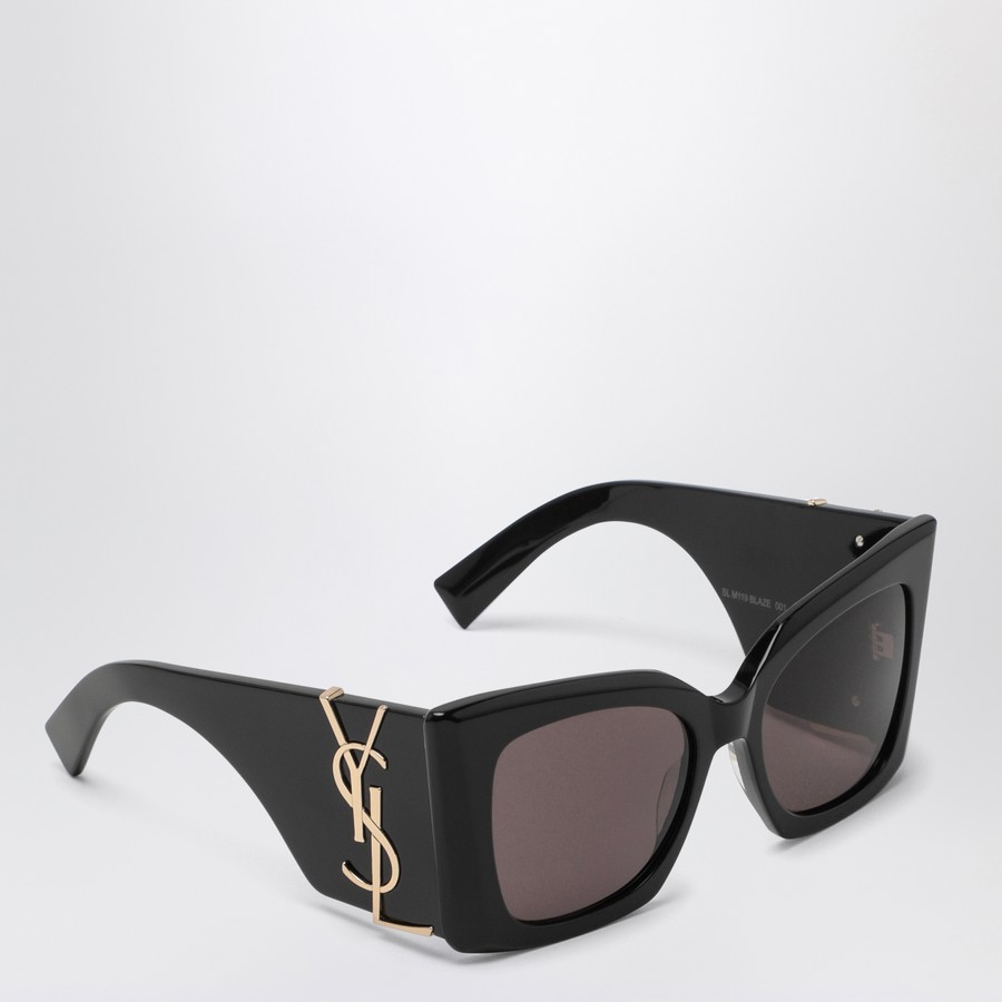 サングラス Saint Laurent SL M119 Blaze black sunglasses Saint Laurent SL M119 Blaze 001 Black Sunglasses - eye-oo.com