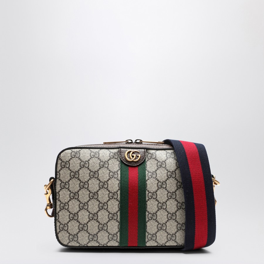 累積売上総額第１位【GUCCI★グッチ】OPHIDIA TOILERY CASE GUCCI GG Supreme Monogram Textured Dollar Calfskin Web