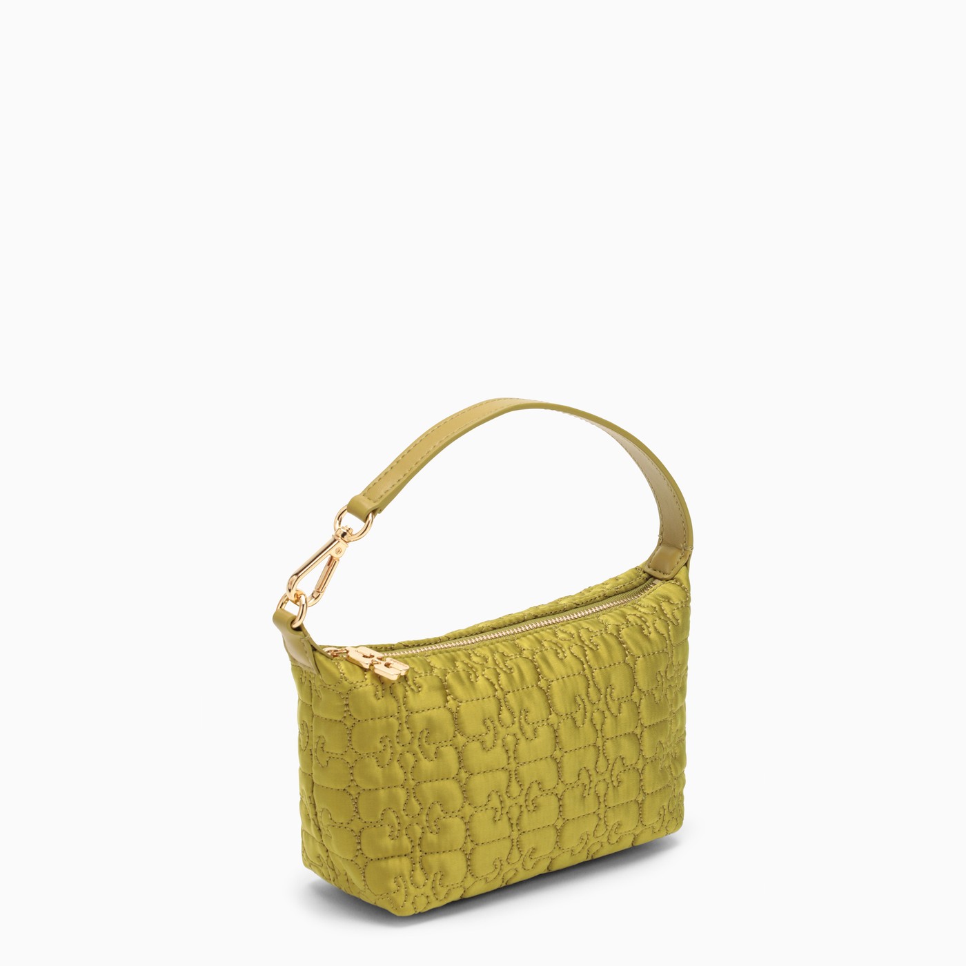 GANNI Olive green small handbag in recycled polyester TheDoubleF