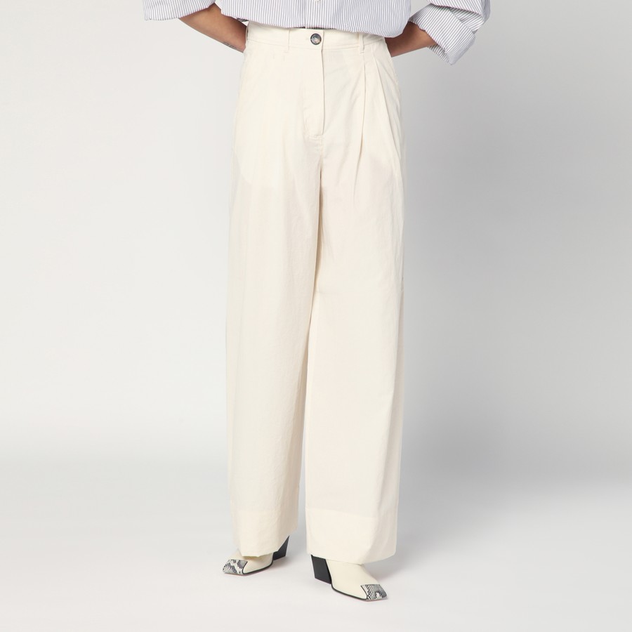 ボトムスその他 MKDT Studio Wide ecru trousers in cotton MKDT Studio Wide écru trousers in cotton | TheDoubleF