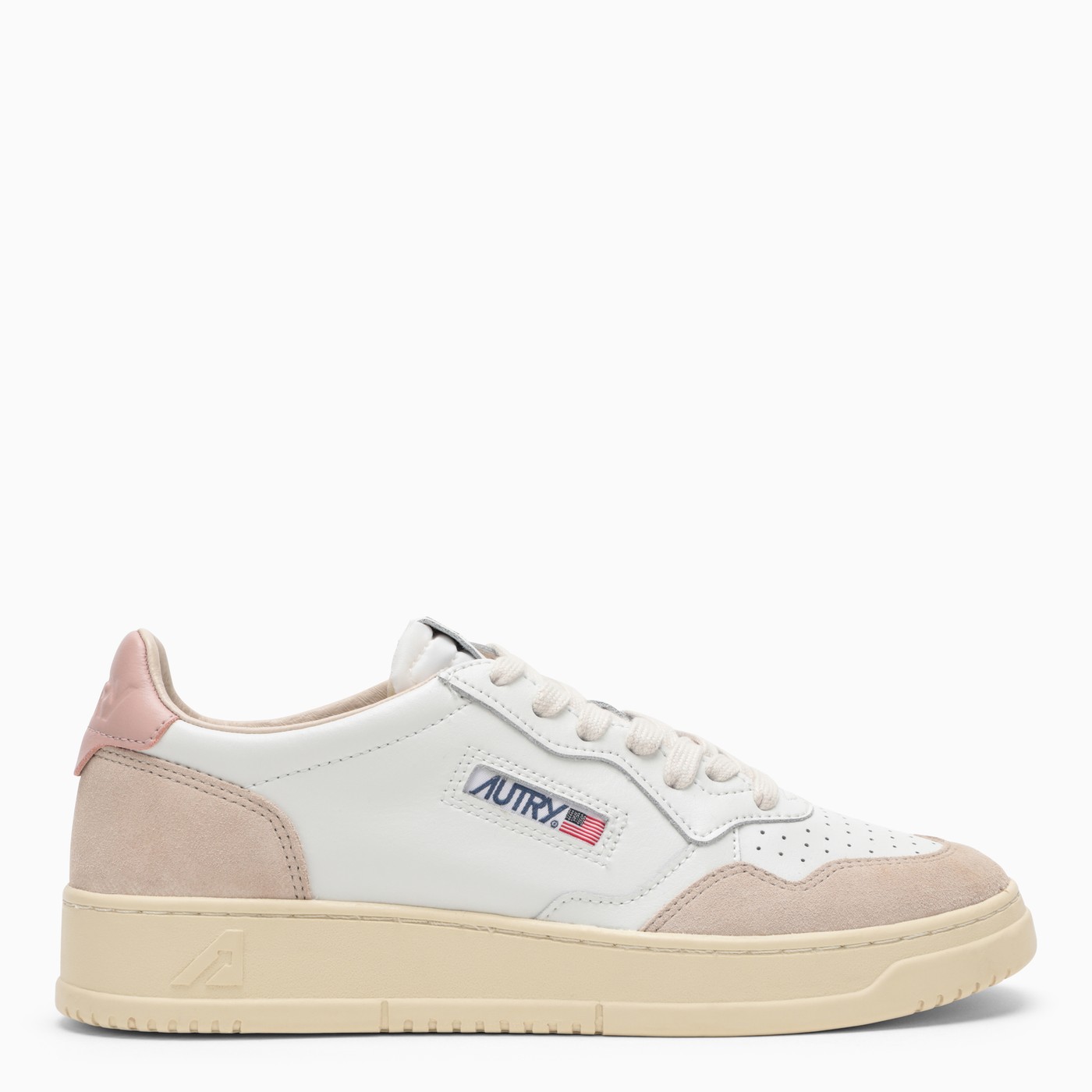 AUTRY Medalist sneakers in white/powder leather and suede TheDoubleF AUTRY Medalist sneakers in white/powder leather and suede TheDoubleF