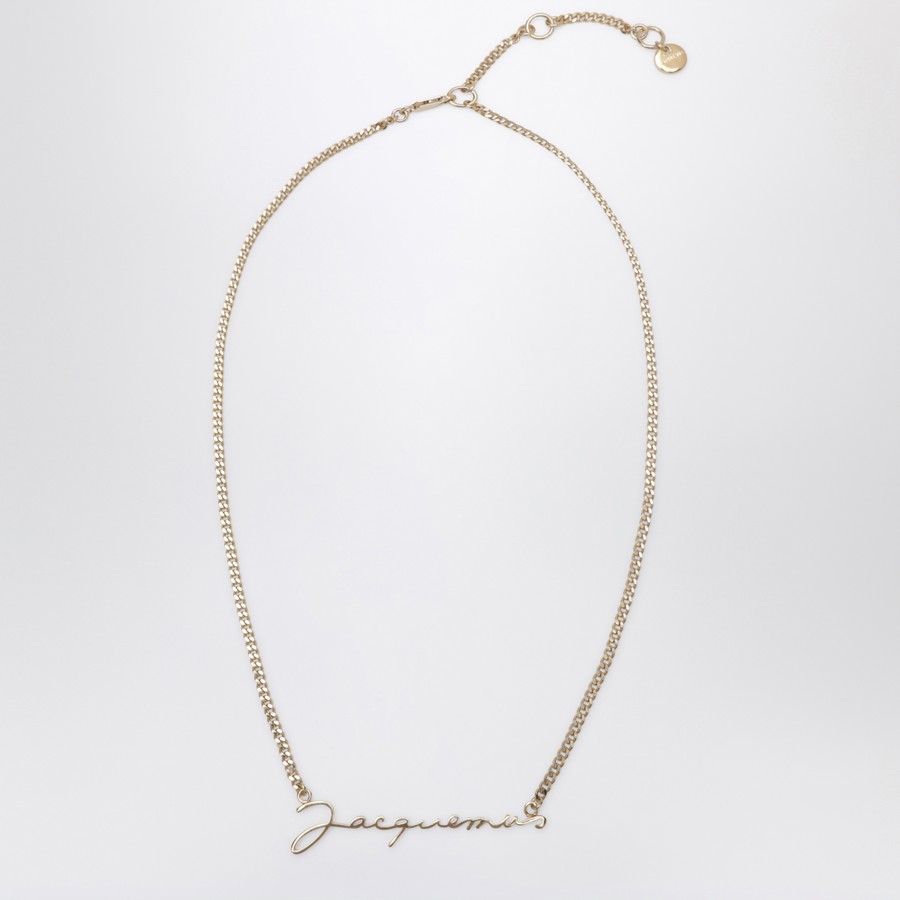 JACQUEMUS The gold necklace with logo | TheDoubleF