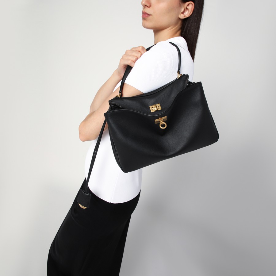 Balenciaga Smooth black calfskin Small Rodeo bag | TheDoubleF