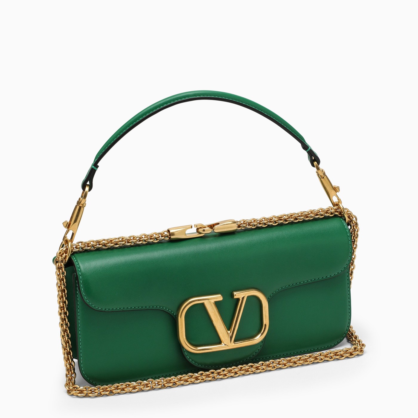 Valentino Garavani Locò small green shoulder bag TheDoubleF