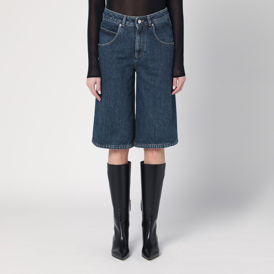 ショートパンツ GIVENCHY Women Shorts  Burmudas BW51555YCA420 BLUE Givenchy Dark blue Bermuda shorts in denim | TheDoubleF
