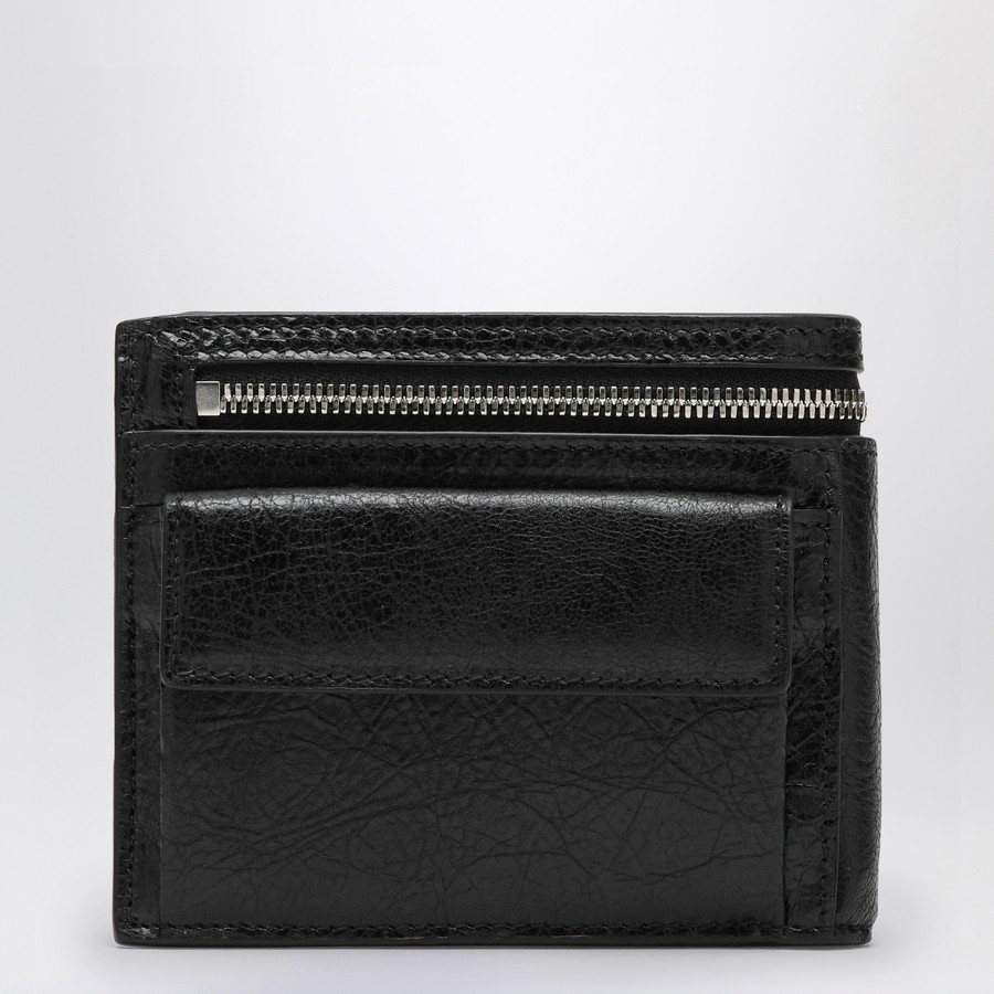 折りたたみ財布 BALENCIAGA BLACK LEATHER SUPERBUSY BI-FOLD WALLET Black leather Superbusy bi-fold wallet – Lord & Taylor