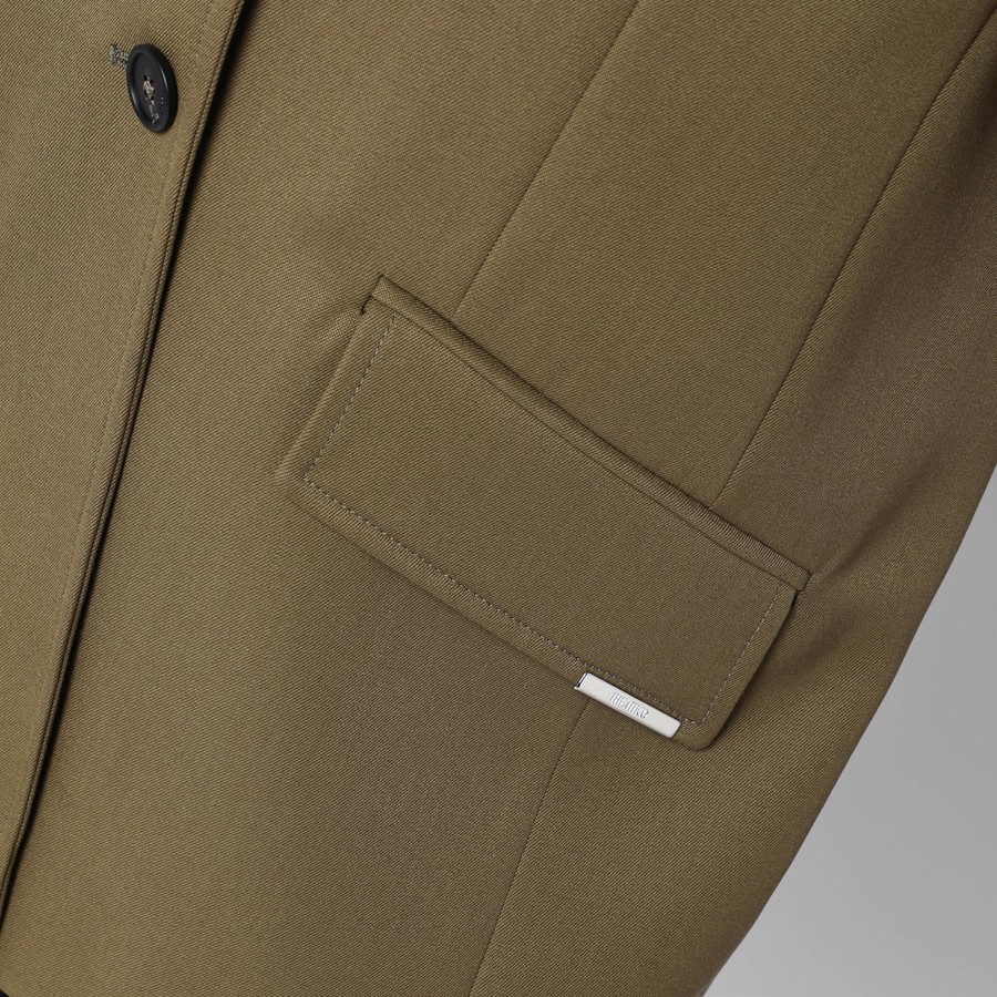 ジャケット The Attico Asymmetric military green wool jacket The Attico Asymmetric military green wool jacket | TheDoubleF