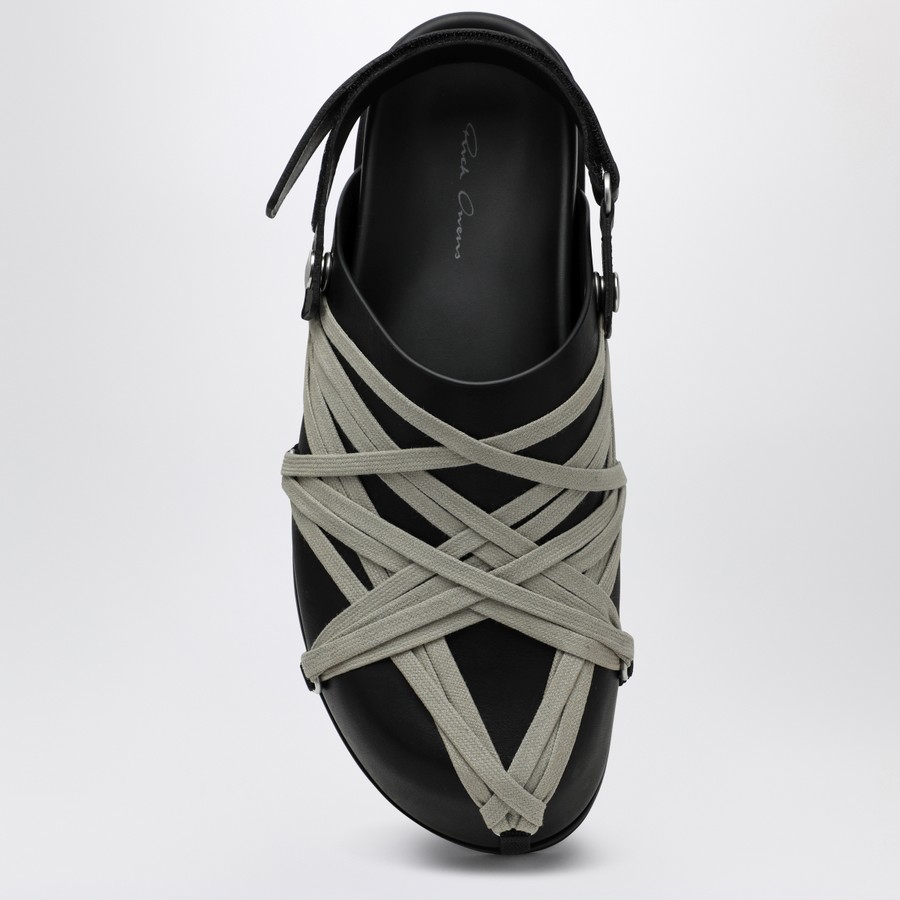 RICK OWENS オフントゥストラッフサンタル RP01B4803LLP 090 Rick Owens Megalaced Mule nere | TheDoubleF