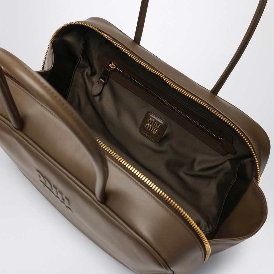 Miu Miu Beau Large bag in Tundra-colored leather | TheDoubleF