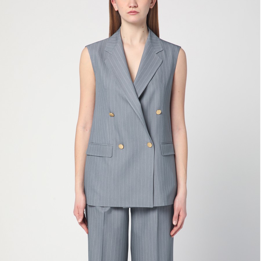 ジャケット Tagliatore Grey pinstripe double breasted waistcoat Tagliatore Grey pinstripe double breasted waistcoat | TheDoubleF