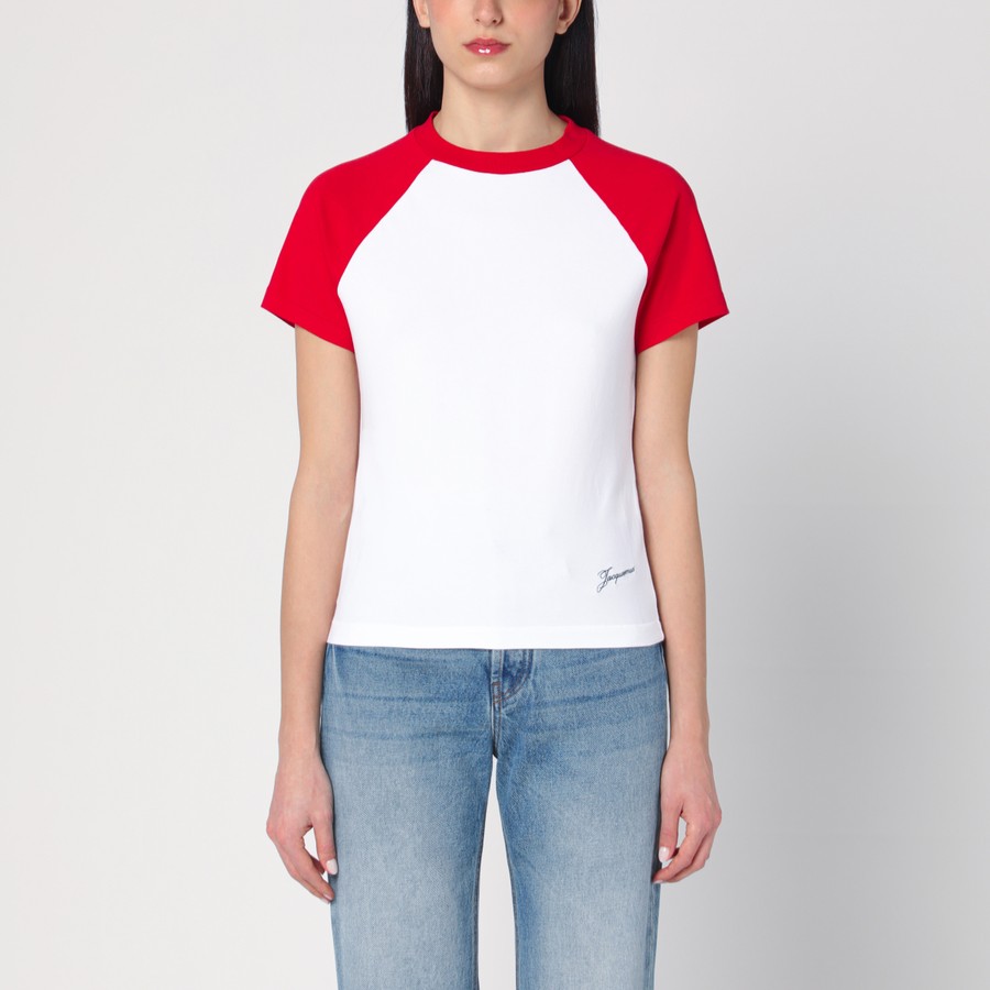 JACQUEMUS Baseball white/red T-shirt | TheDoubleF