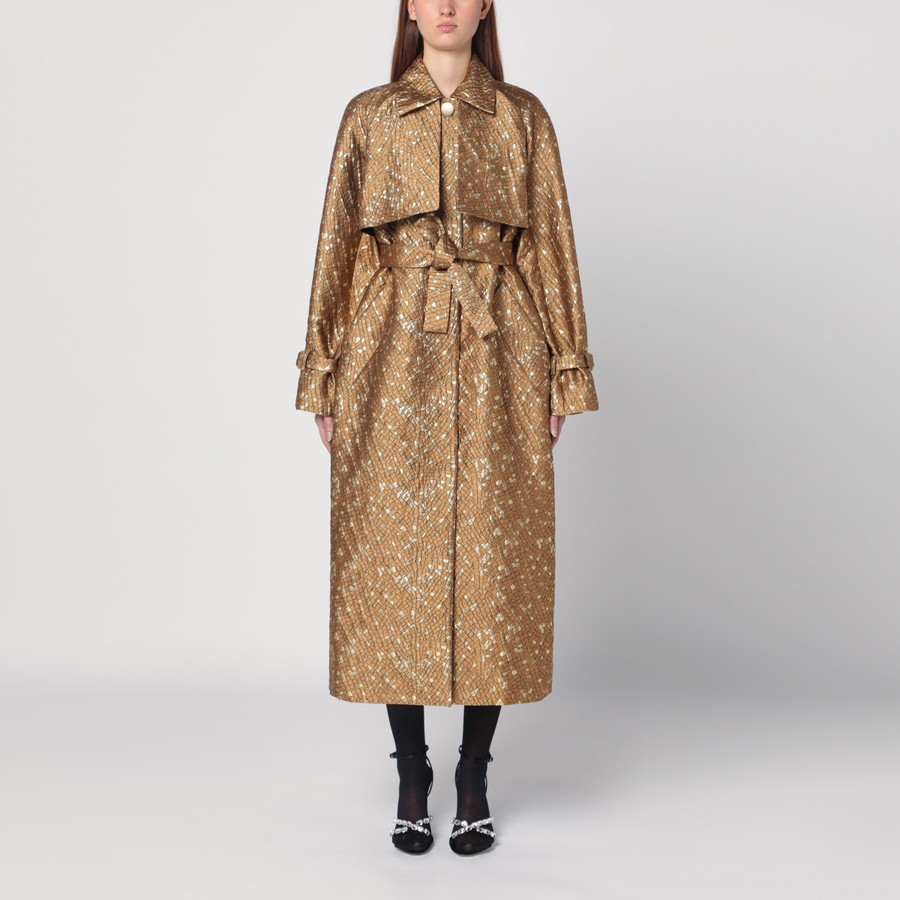 トレンチコート Max Mara Atelier Trench In Gold Colour In Jacquard Max Mara Atelier Trench in gold colour in jacquard | TheDoubleF