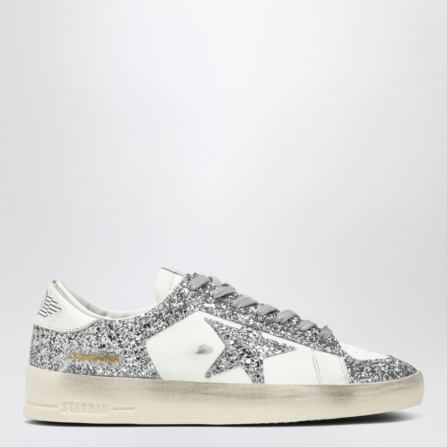 ★Golden Goose★ Stardan Sneakers White Silver GWF00128F0021 Golden Goose Stardan white/glitter silver sneaker | TheDoubleF