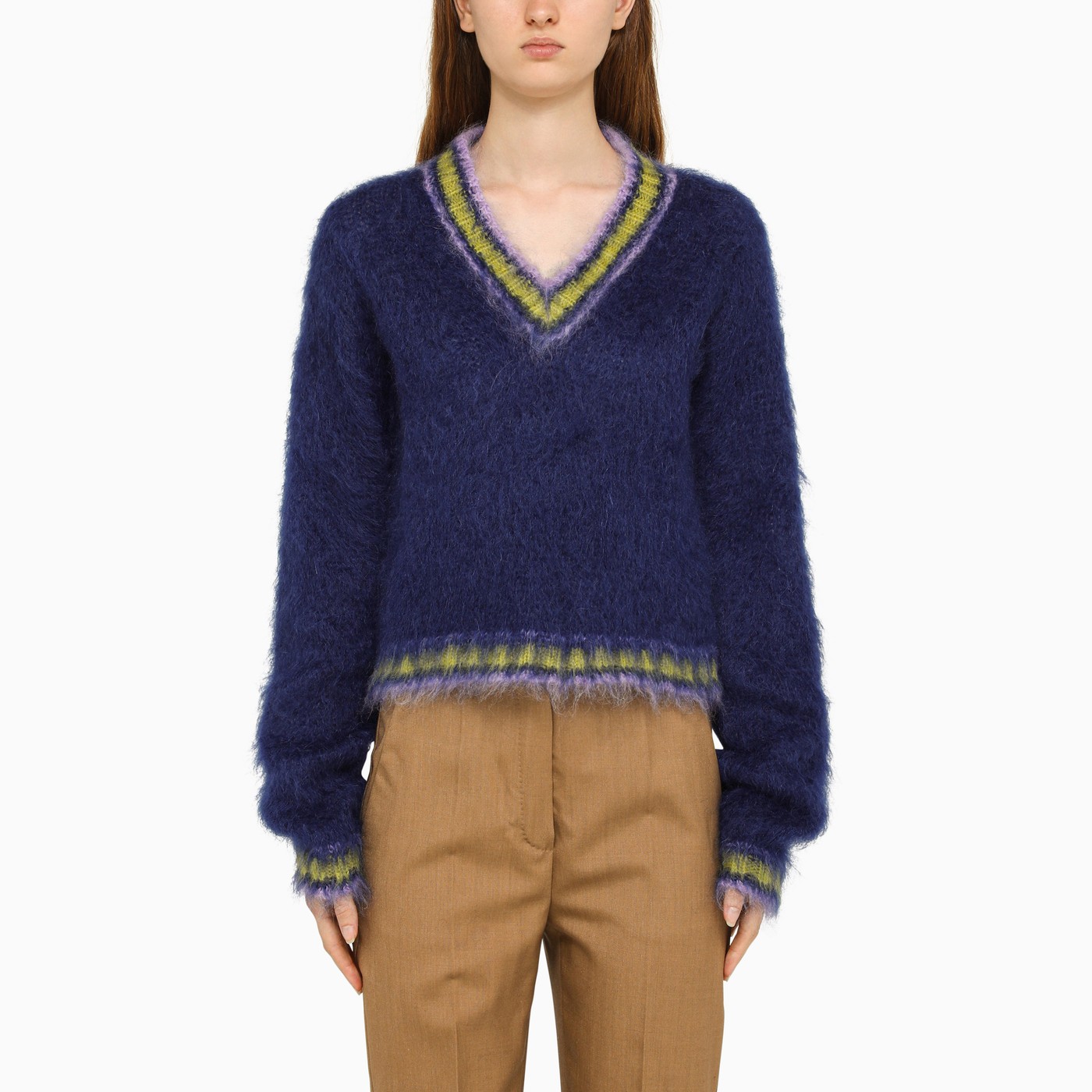 Marni Royal blue mohair sweater TheDoubleF