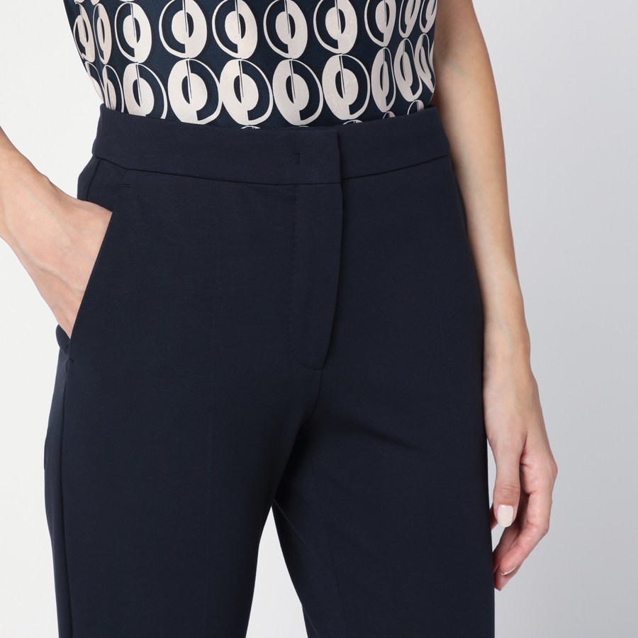 Max Mara Navy blue viscose blend trousers | TheDoubleF