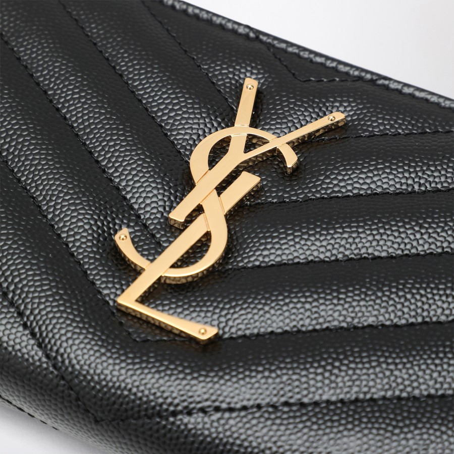 ヘアアクセサリー Saint Laurent Black Cassandre zip-around wallet Saint Laurent Black Cassandre zip-around wallet | TheDoubleF