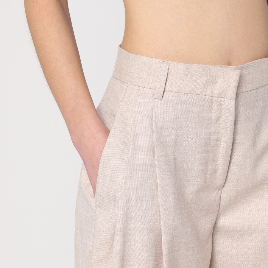 ボトムスその他 THE ANDAMANE Wide sand-coloured pants THE ANDAMANE Wide sand-coloured pants | TheDoubleF