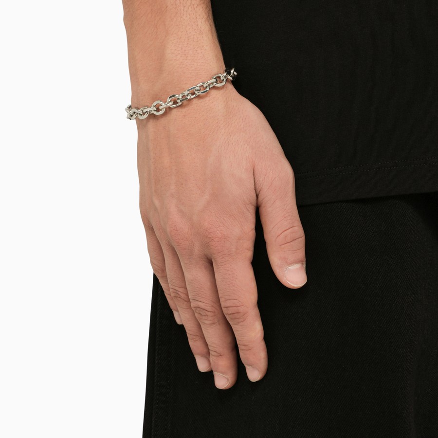 【関税&送料込】Emanuele Bicocchi Silver 925 Skull Chain Bra Emanuele Bicocchi Men's 925 Sterling Silver Edge Skull Chain
