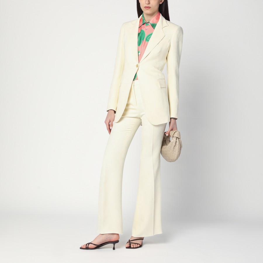 【関税&送料込】Etro White Jacquard Jacket With Crossover De ETRO White jacquard jacket with crossover detail | TheDoubleF