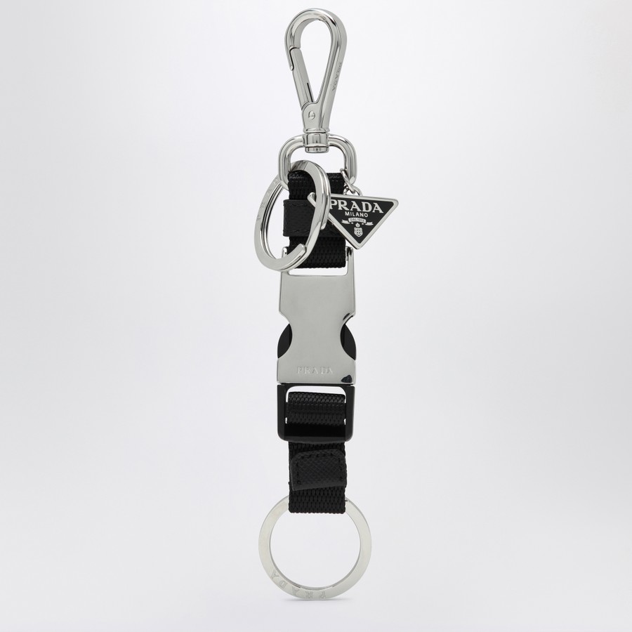 Prada Black keychain with snap buckle | TheDoubleF