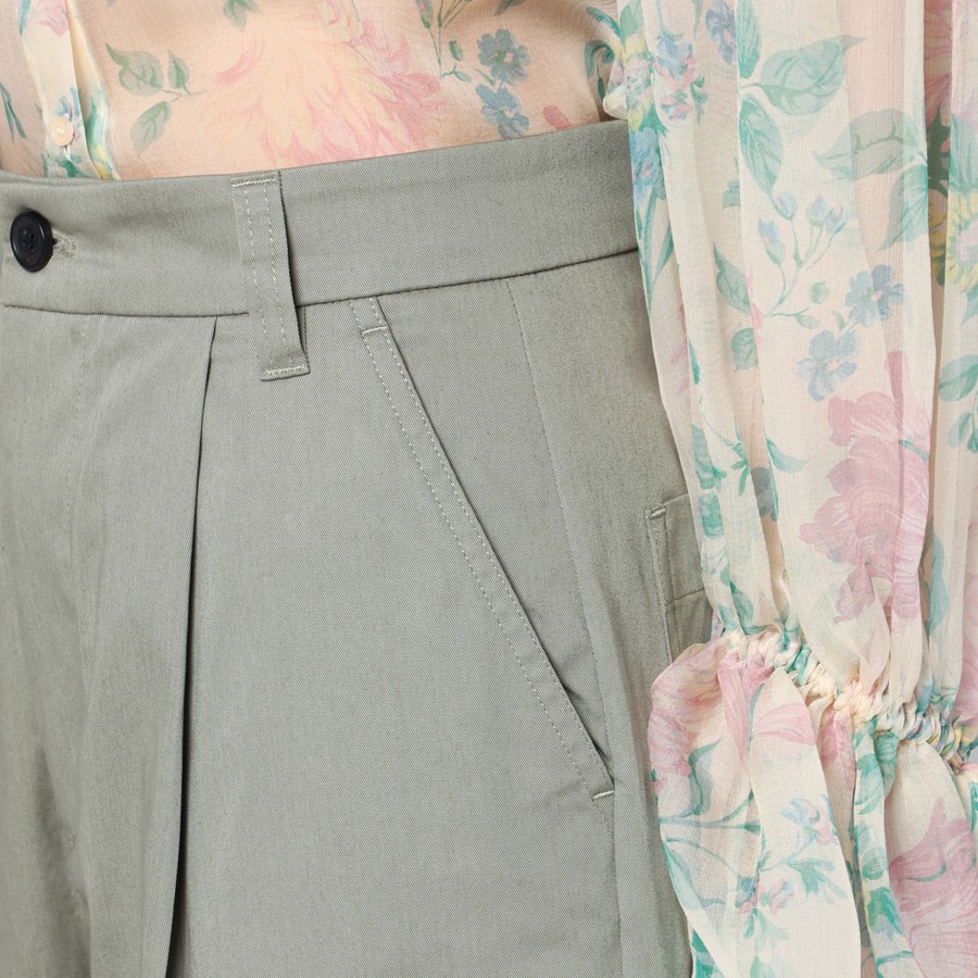 ボトムスその他 DEPARTMENT 5 Sage green cotton trousers Department Five Department 5 Sage Green Cotton Trousers