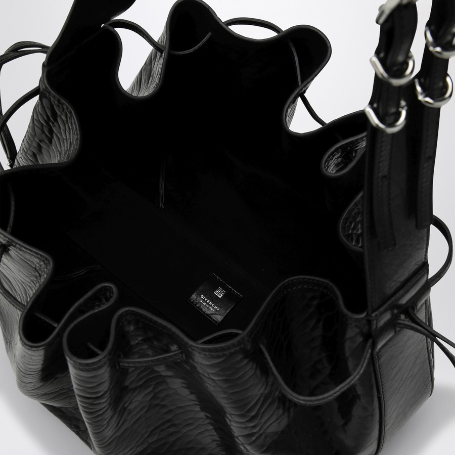 Givenchy Pumpkin medium bag in black cracked patent leather