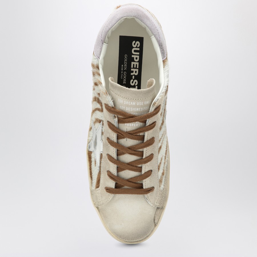 Golden Goose Super-Star sneakers in zebra pony hair | TheDoubleF