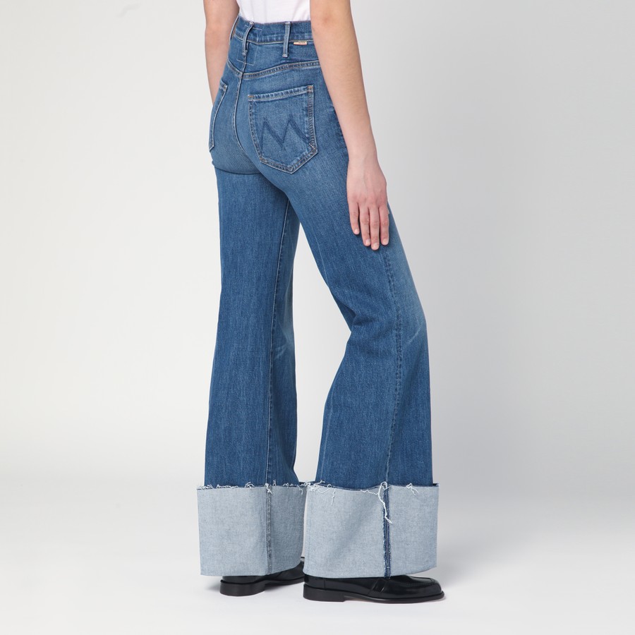 デニム・ジーパン MOTHER Women Denim Pants 10937 259CO Q MOTH ISW BLUE Mother Jeans The Hustler Roller Heel Cuff Fray | TheDoubleF