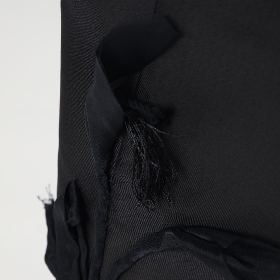 ボトムスその他 MKDT STUDIO Atelier Pasa black trousers in silk and wool Mark Kenly Domino Tan Atelier Pasa Black Trousers In Silk