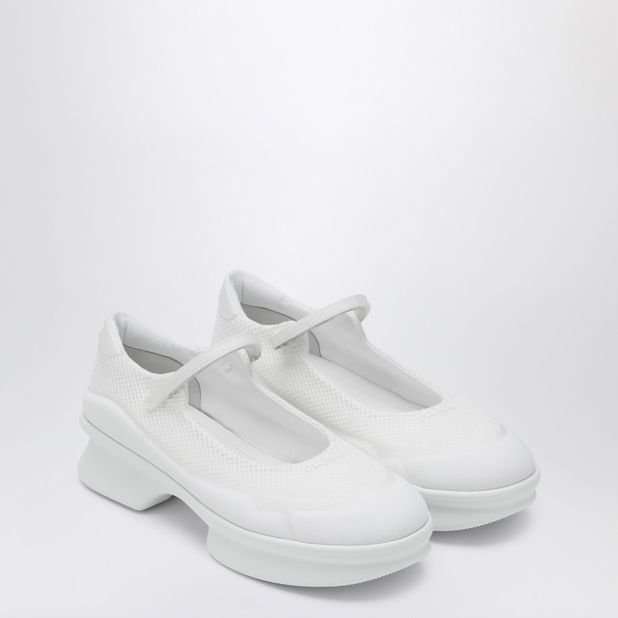 【関税&送料込】Prada White Mesh Ballerinas b57a8b18aef2f6294b1dc587fcdc7d