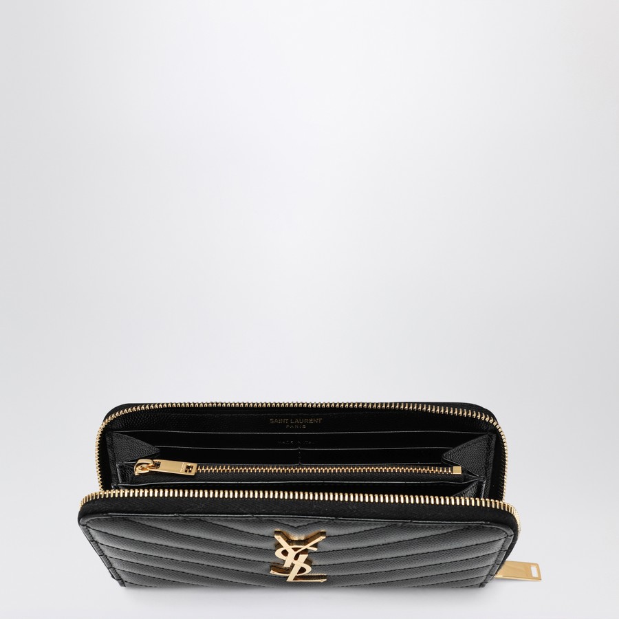 Saint Laurent Black Cassandre zip-around wallet | TheDoubleF