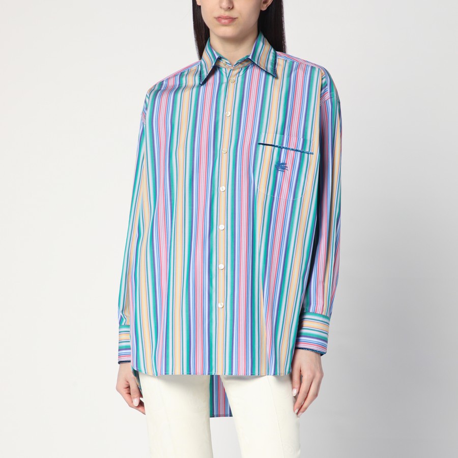 ワンピース ETRO SS25 Shirts (WRIA0029 AK748X0805) 追加【小さいサイズ/洗える】タフタジョイントフロントジップ