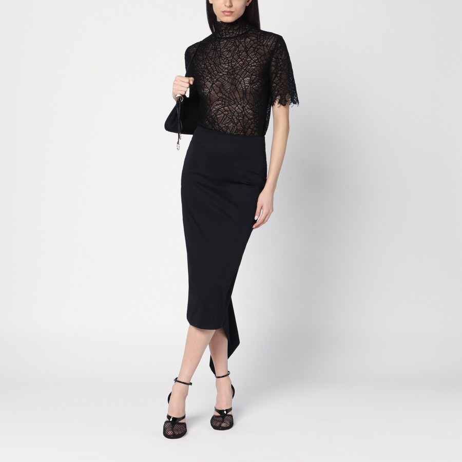 スカート TheLatest Black cotton midi skirt TheLatest Black cotton midi skirt | TheDoubleF
