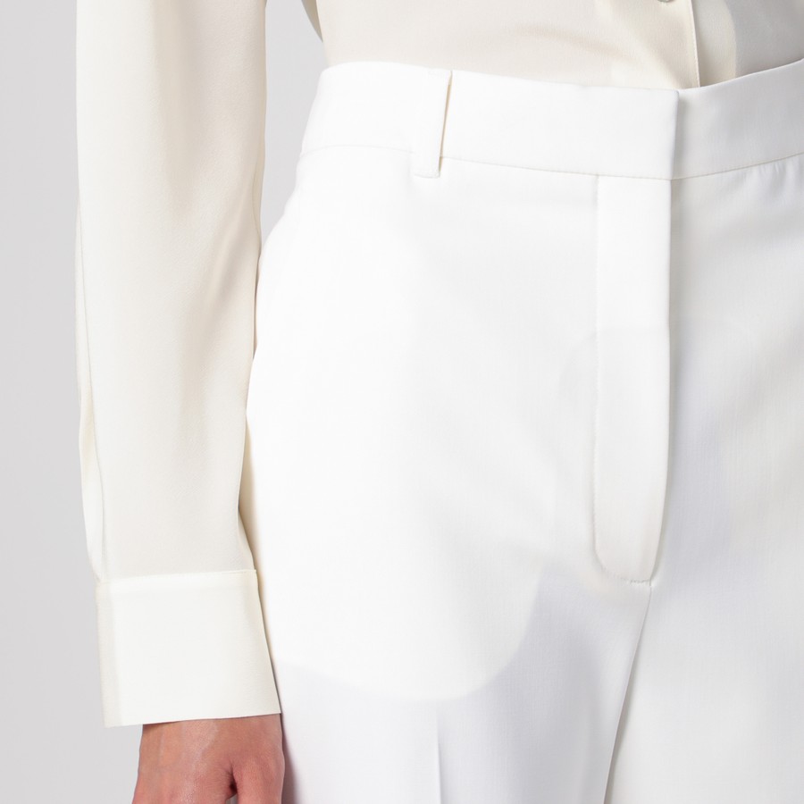 【関税&送料込】Stella Mccartney Cream-Coloured Wool Flared Stella McCartney Cream-coloured wool flared trousers