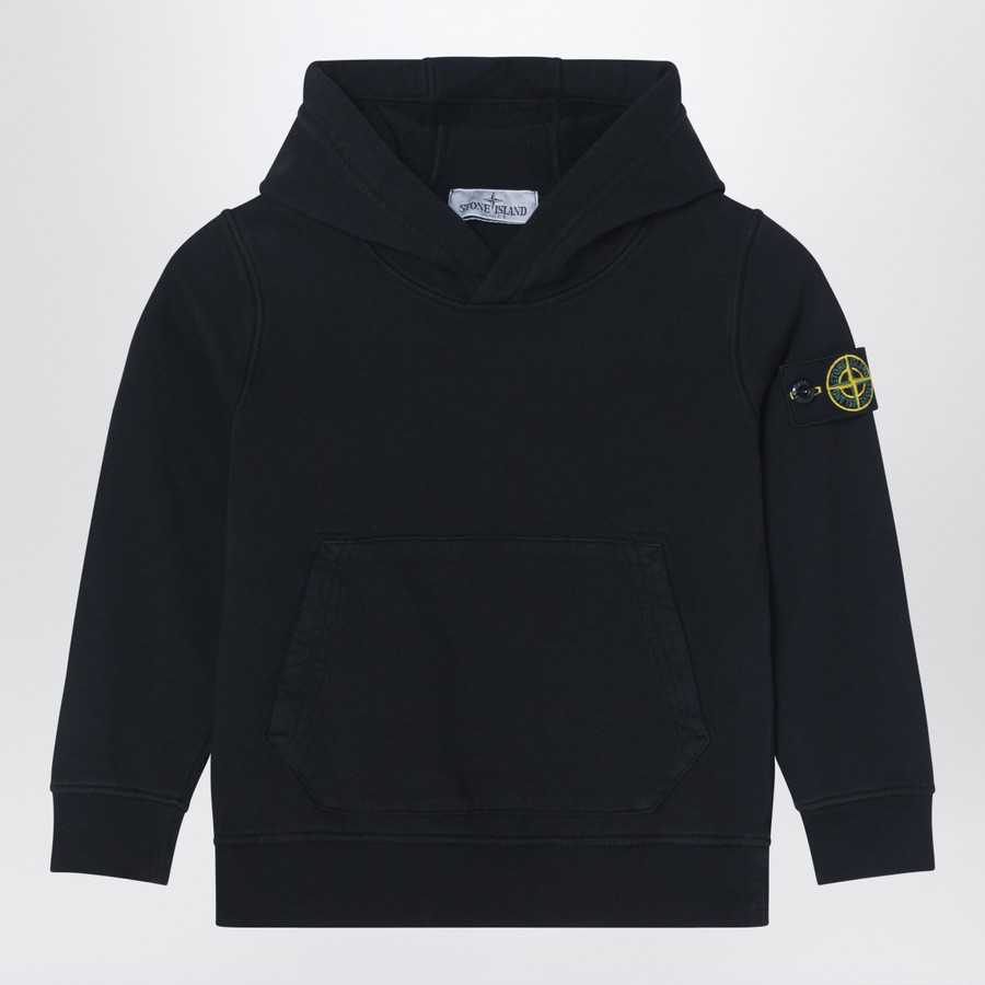 パーカー・フーディ STONE Black cotton sweatshirt (610000920 V0029) Stone Island Black cotton hoodie | TheDoubleF