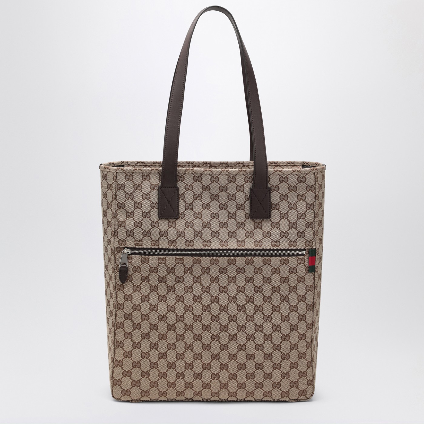 GUCCI Borsa shopping grande in tessuto GG beige TheDoubleF