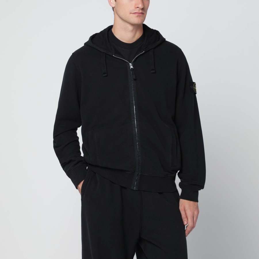 Stone Island Regular black zip sweatshirt | TheDoubleF