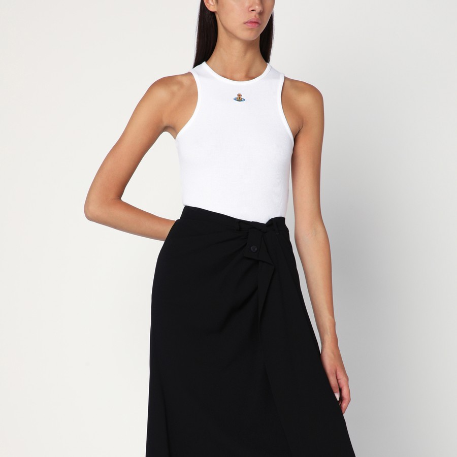 Vivienne Westwood White tank top with Orb logo | TheDoubleF