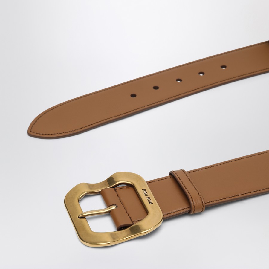 Miu Miu Caramel leather belt | TheDoubleF