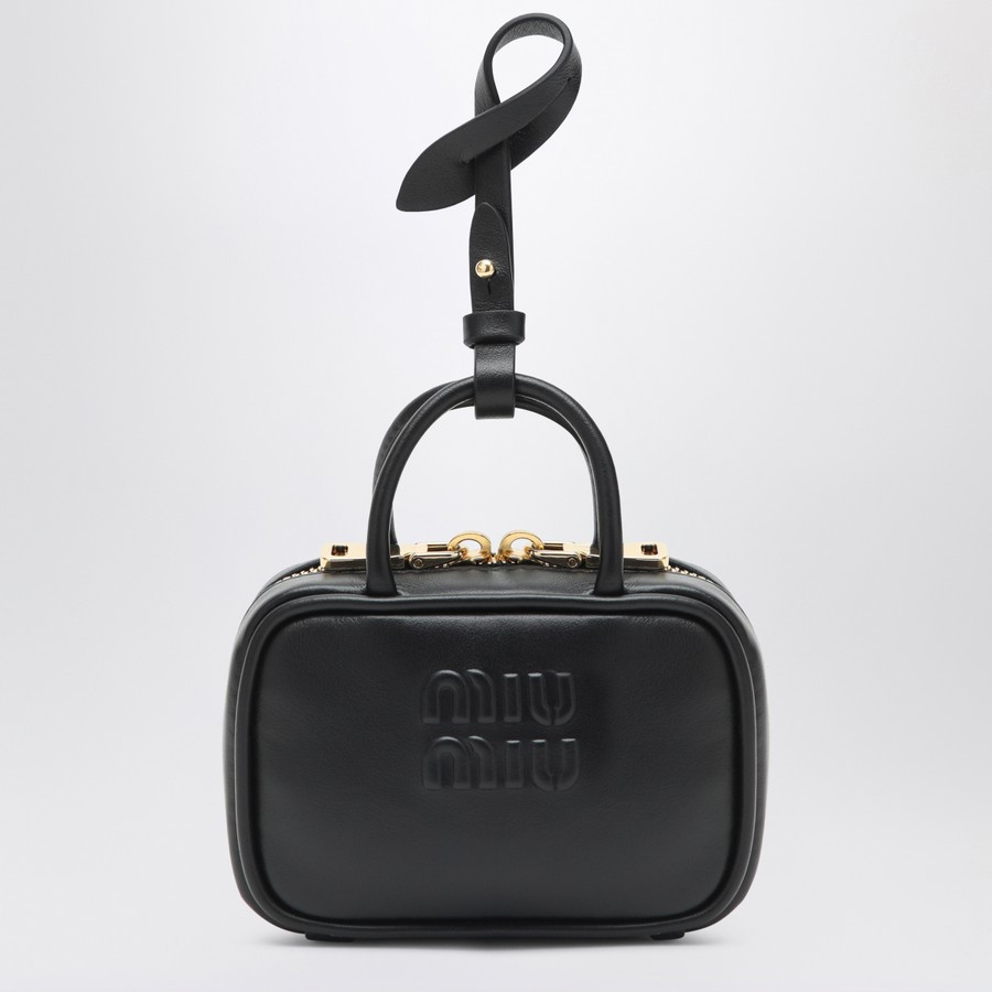 Miu Miu| (5NR036 AF8W F0002) Miu Miu Trick black in leather | TheDoubleF
