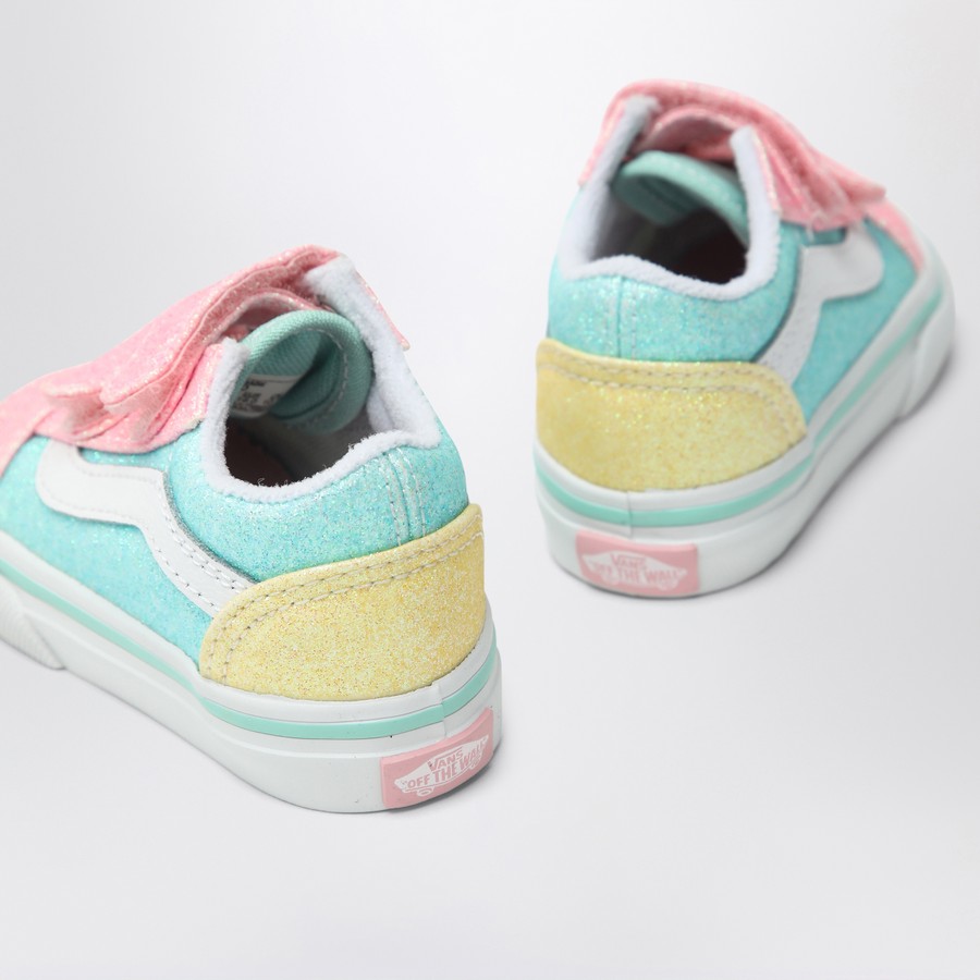 VANS Baskets Old Skool rose/bleu/jaune à paillettes TheDoubleF